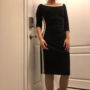 Chaps black and white dress